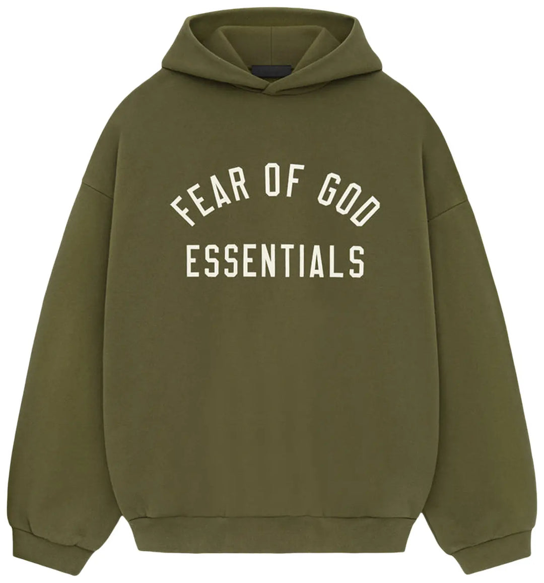 Fear of God Essentials Fleece Hoodie Military