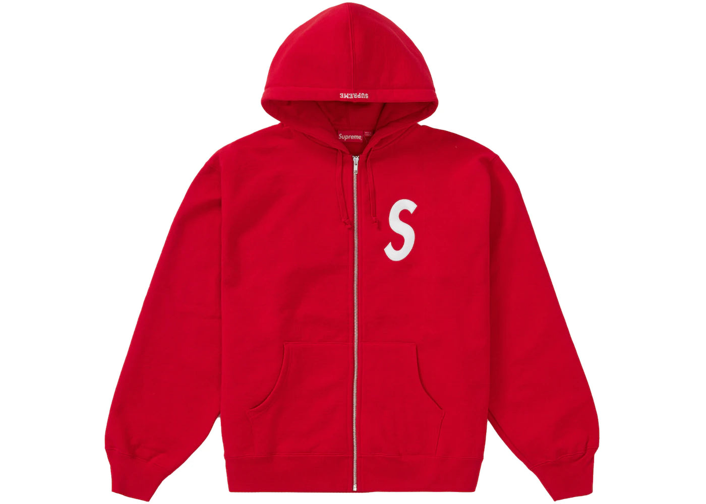Supreme S Logo Zip Up Hooded Sweatshirt Red UnCommon Boutique