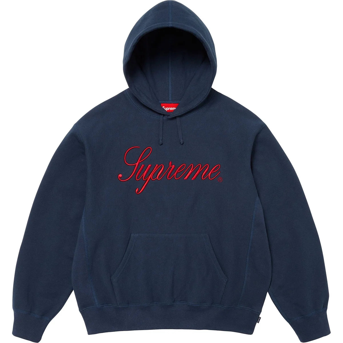 Supreme Embroidered Script Hooded Sweatshirt Navy – UnCommon Boutique
