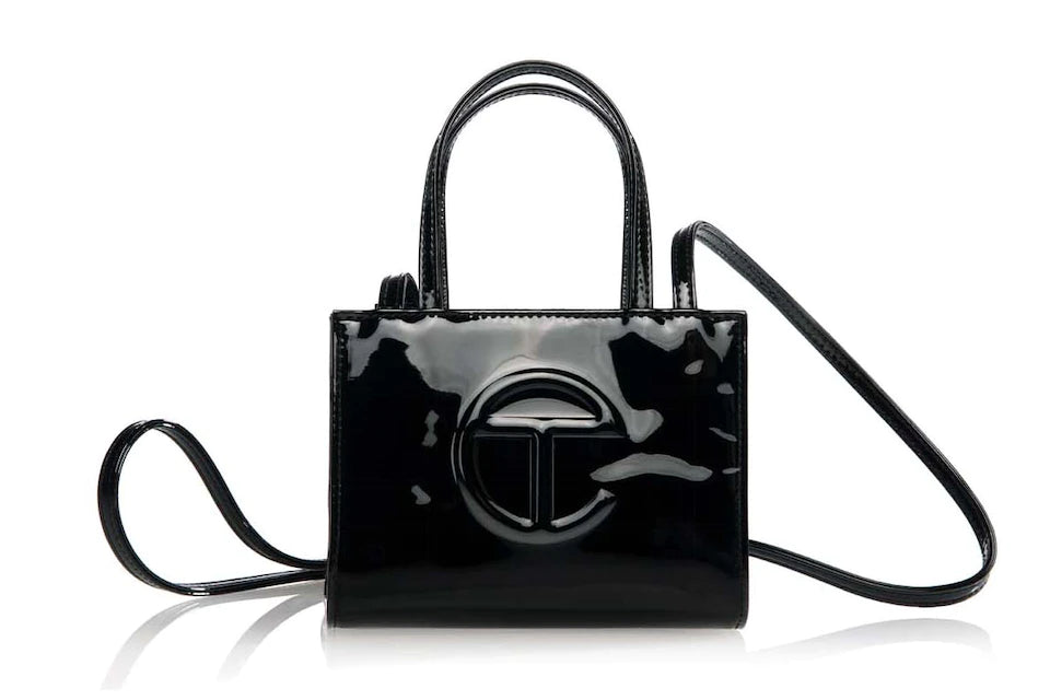 Telfar Small Patent Shopping Bag Black