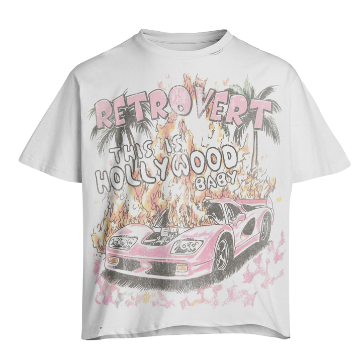RETROVERT PINK HOLLYWOOD T-SHIRT