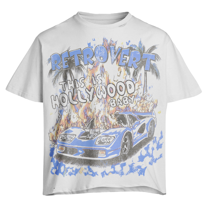 RETROVERT BLUE HOLLYWOOD T-SHIRT