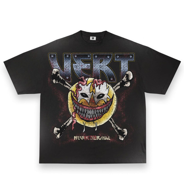 RETROVERT GREY SMILEY T-SHIRT