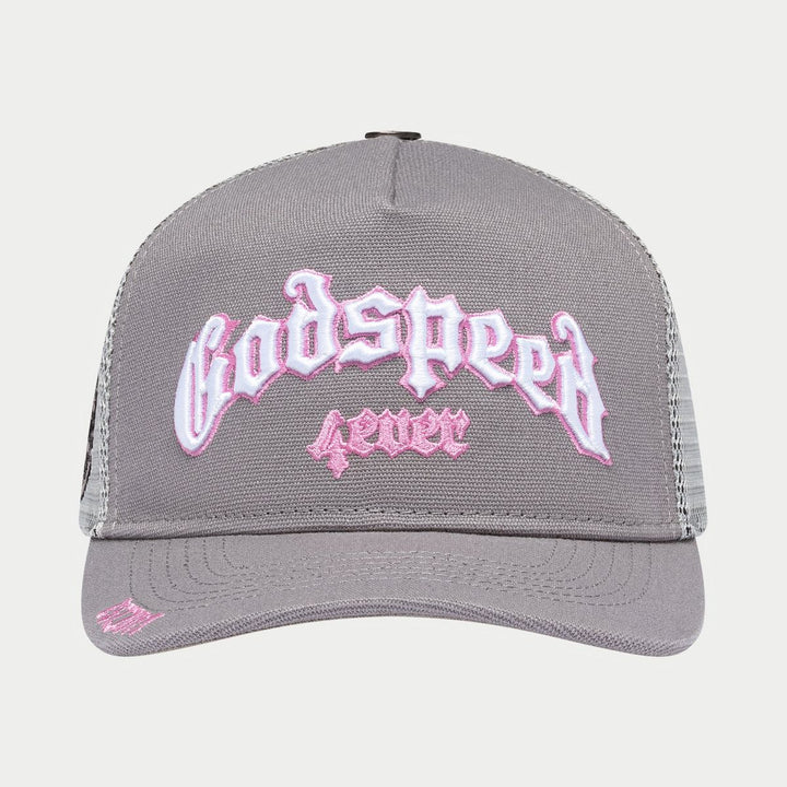 GODSPEED Forever Trucker Hat Grey/Pink