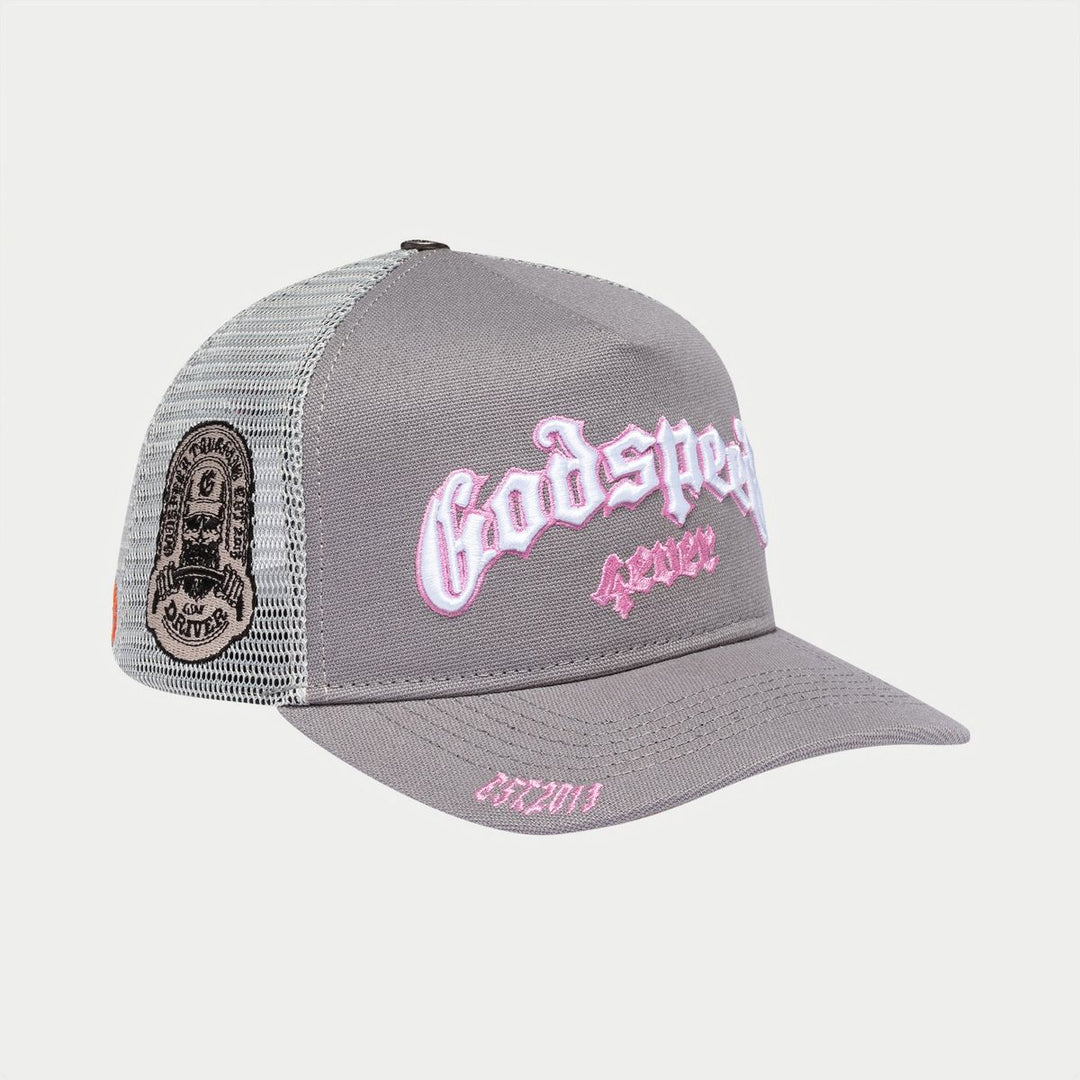 GODSPEED Forever Trucker Hat Grey/Pink