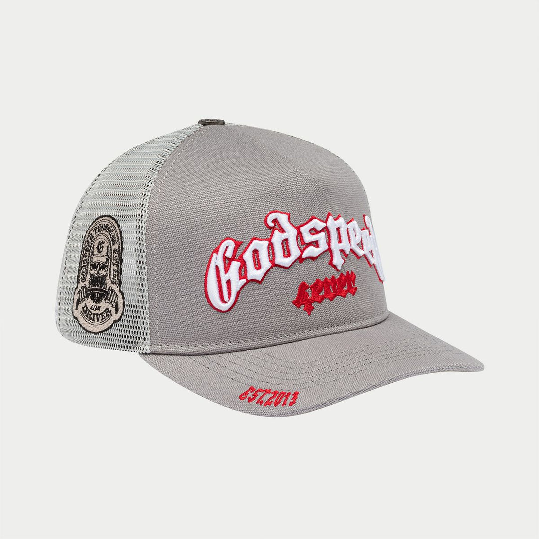 GODSPEED Forever Trucker Hat Grey/Red