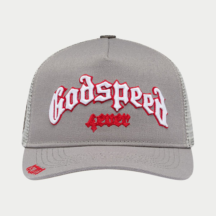 GODSPEED Forever Trucker Hat Grey/Red