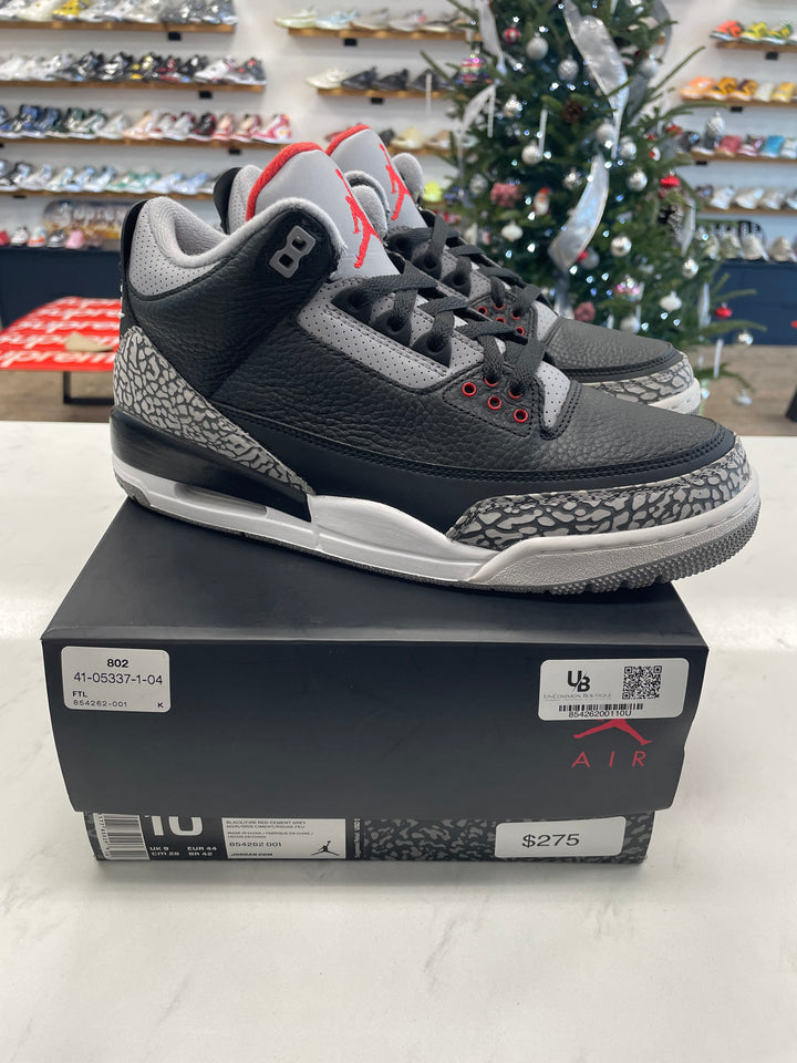 Jordan 3 Retro Black Cement (2018)- Worn