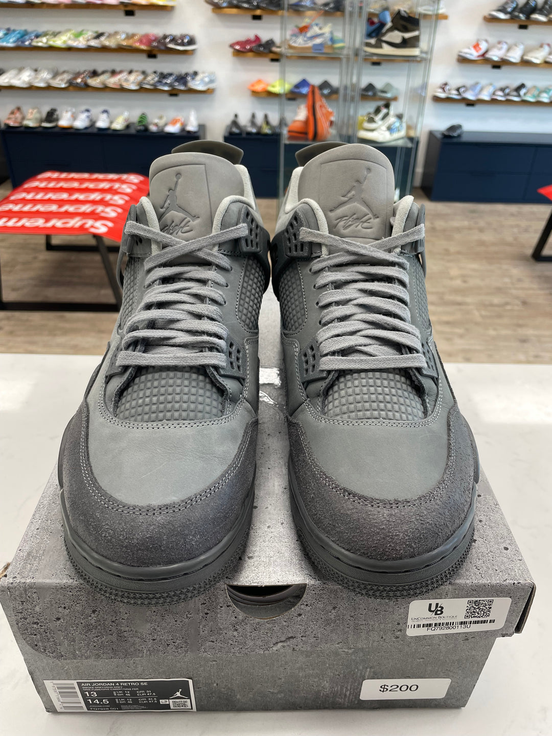Jordan 4 Retro SE Paris Olympics Wet Cement- Worn