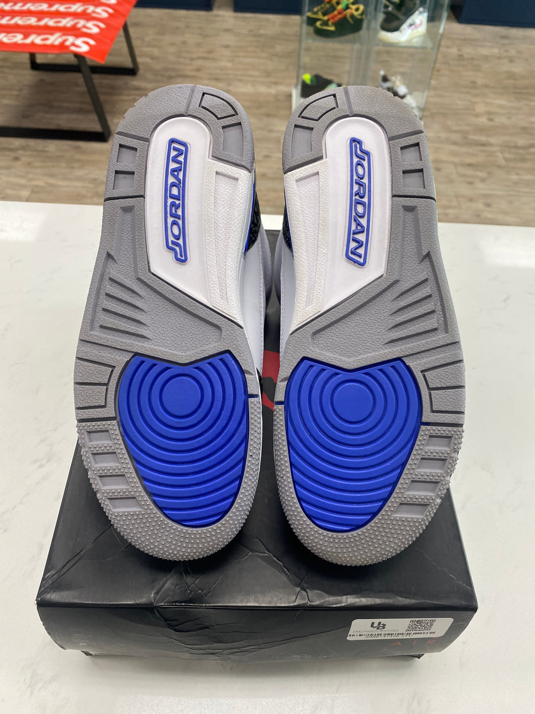 Jordan 3 Retro Racer Blue (GS)- Worn