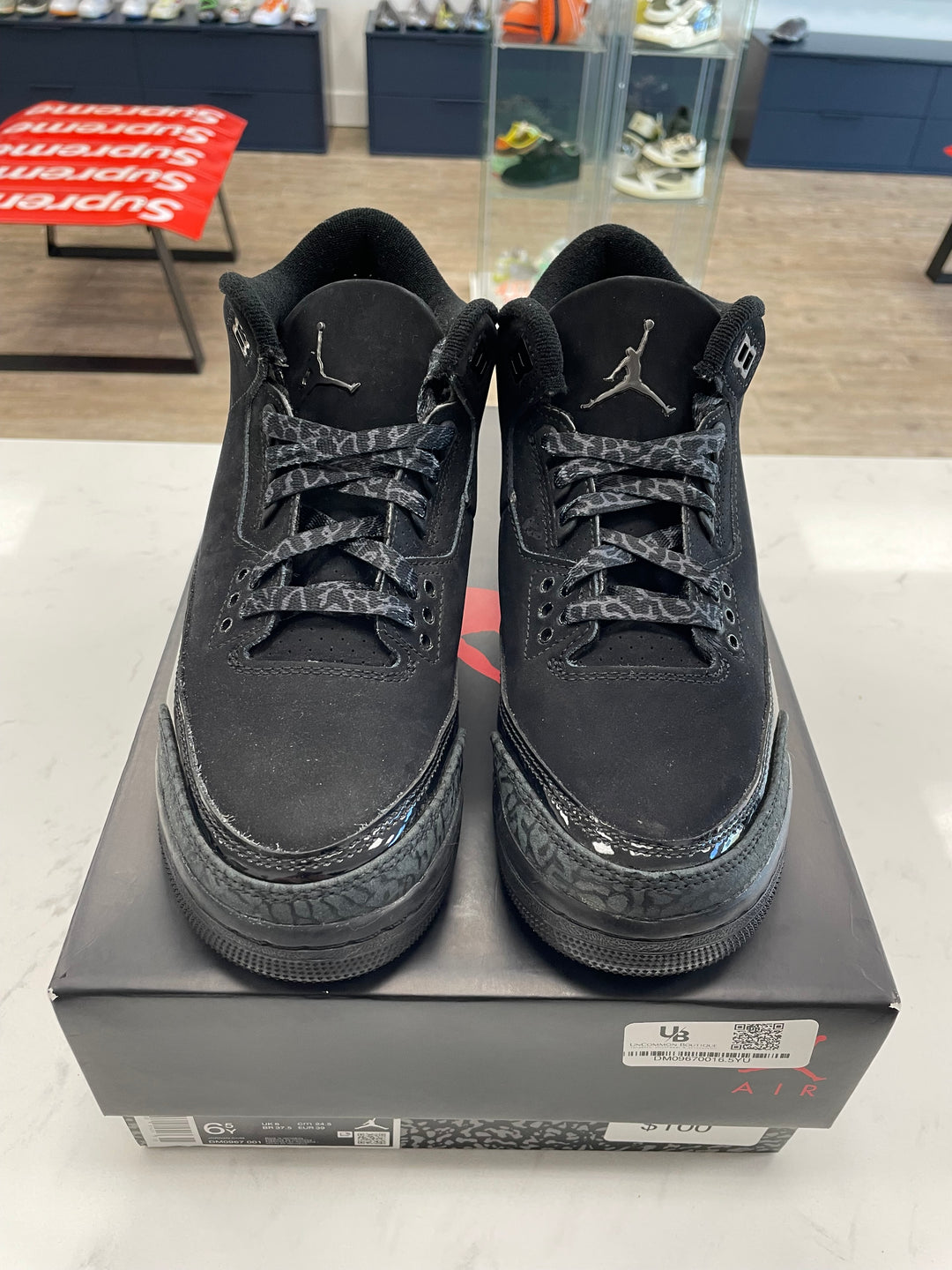 Jordan 3 Retro Black Cat (2025) (GS)- Worn