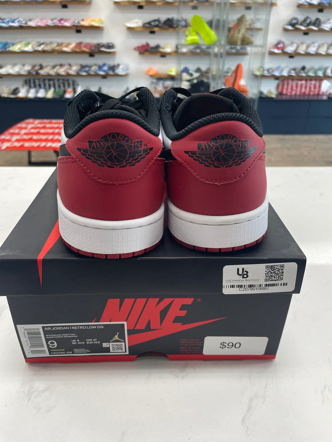 Jordan 1 Retro Low OG Black Toe (2023)- Worn
