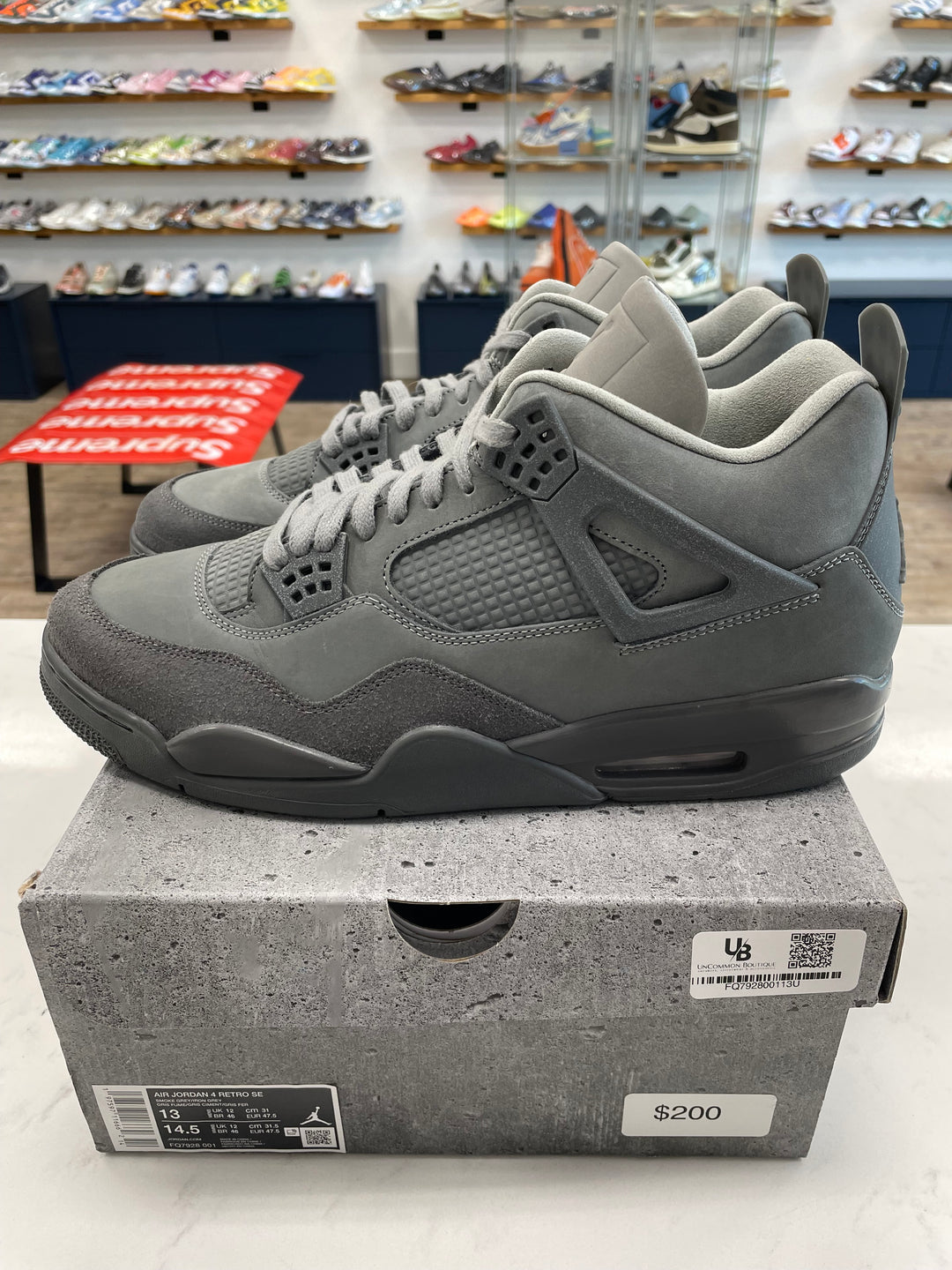 Jordan 4 Retro SE Paris Olympics Wet Cement- Worn