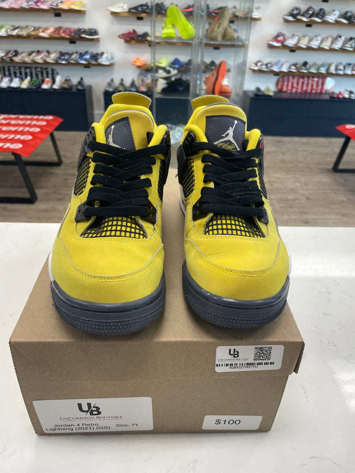 Jordan 4 Retro Lightning (2021) (GS)- Worn