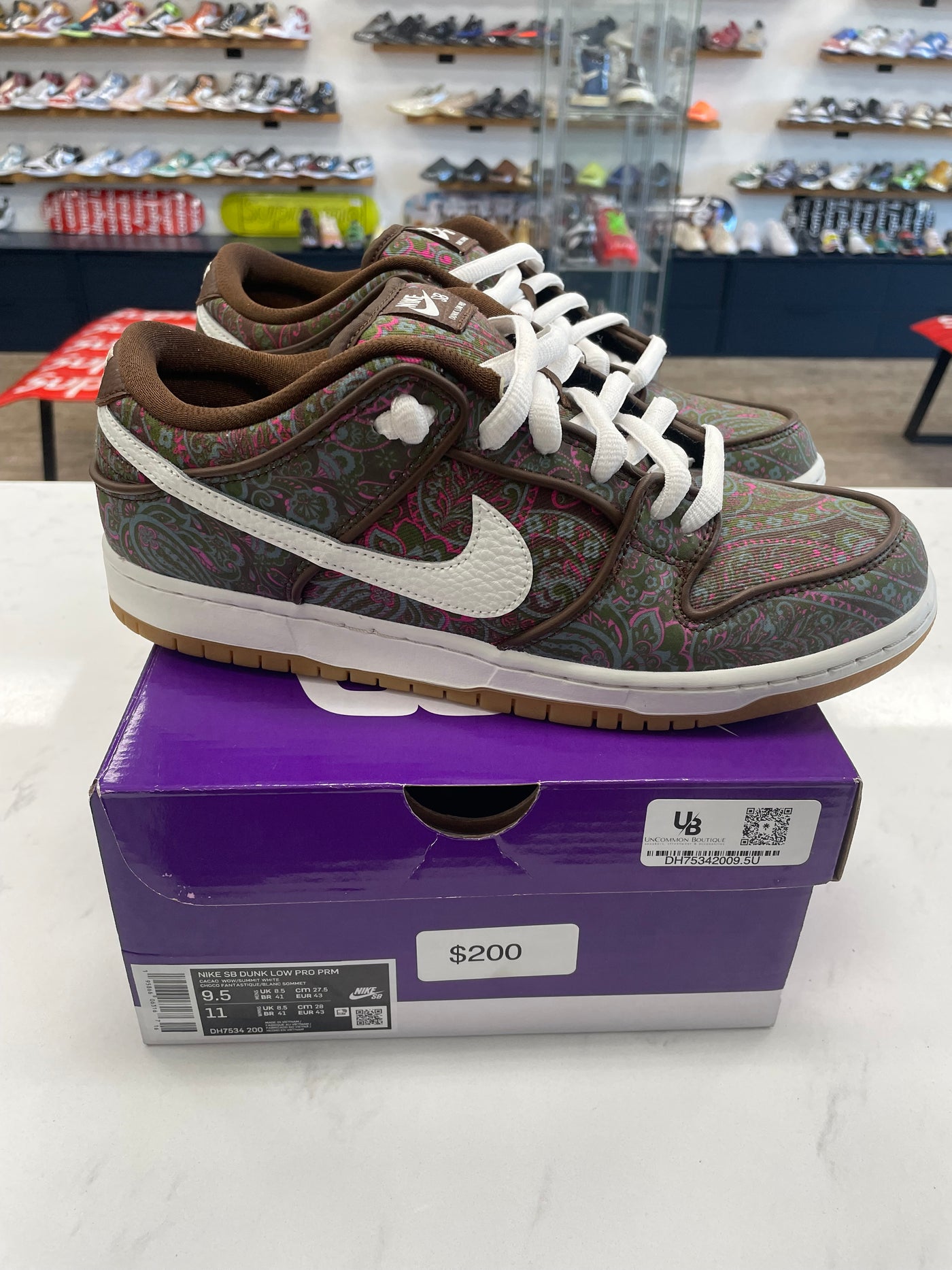 Nike SB Dunk Low Pro Paisley Brown- Worn – UnCommon Boutique