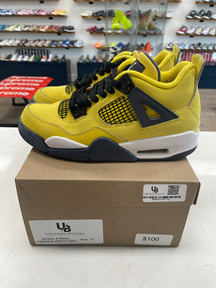 Jordan 4 Retro Lightning (2021) (GS)- Worn