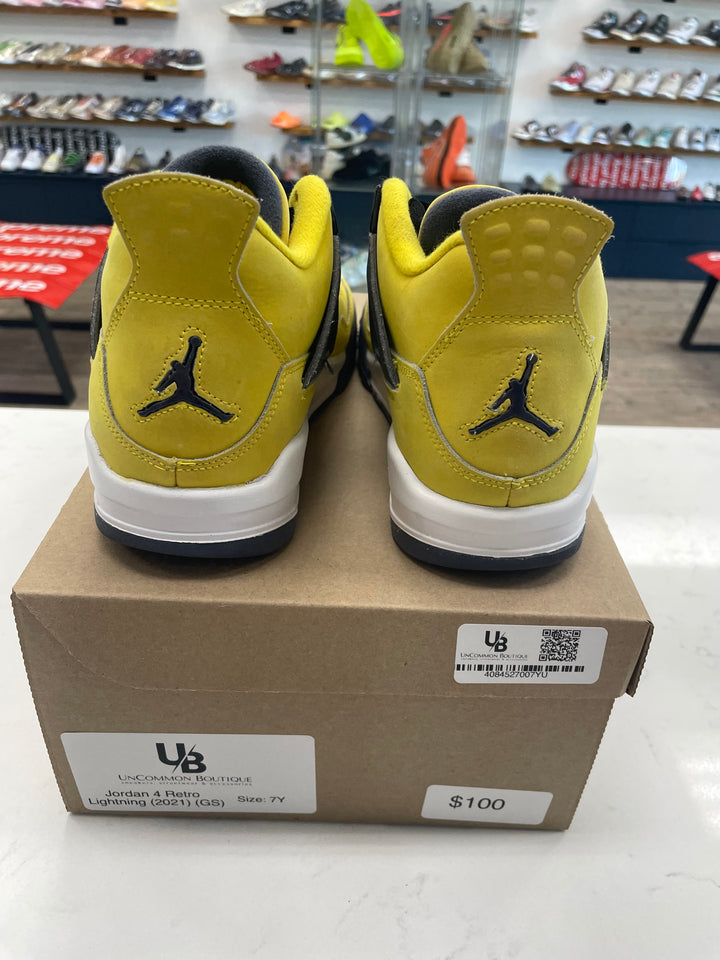 Jordan 4 Retro Lightning (2021) (GS)- Worn