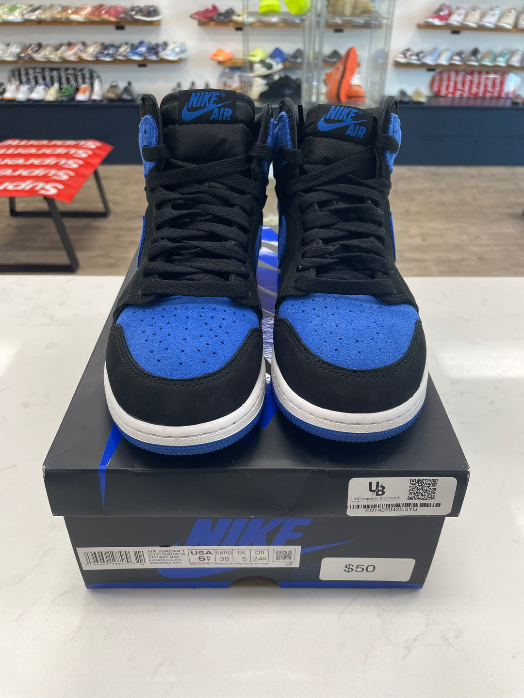 Jordan 1 Retro High OG Royal Reimagined (GS)- Worn