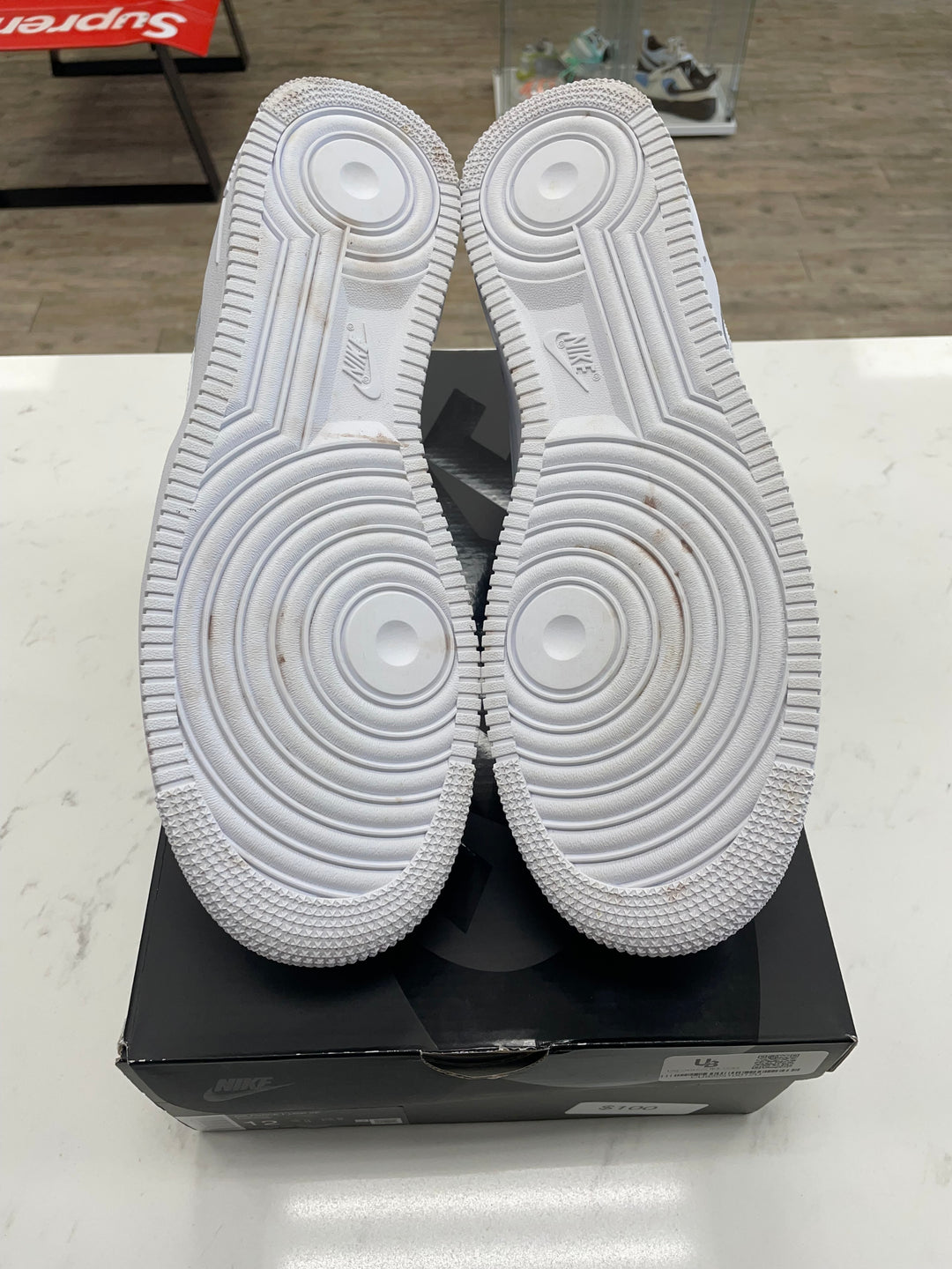Nike Air Force 1 Low Supreme White- Worn