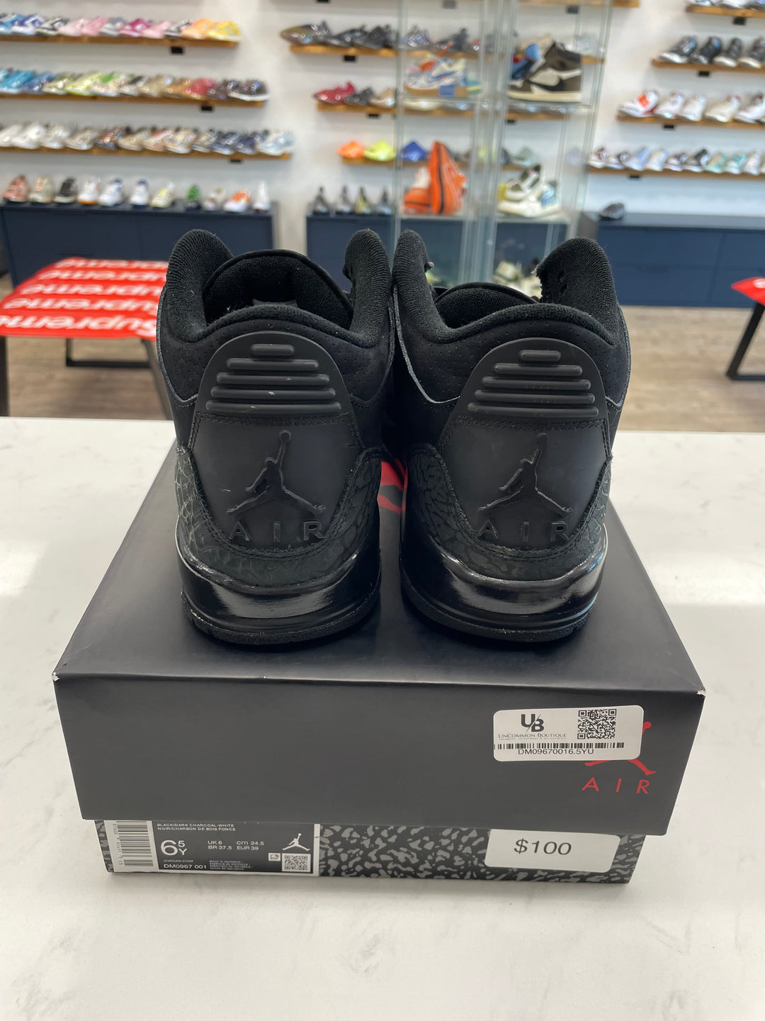 Jordan 3 Retro Black Cat (2025) (GS)- Worn