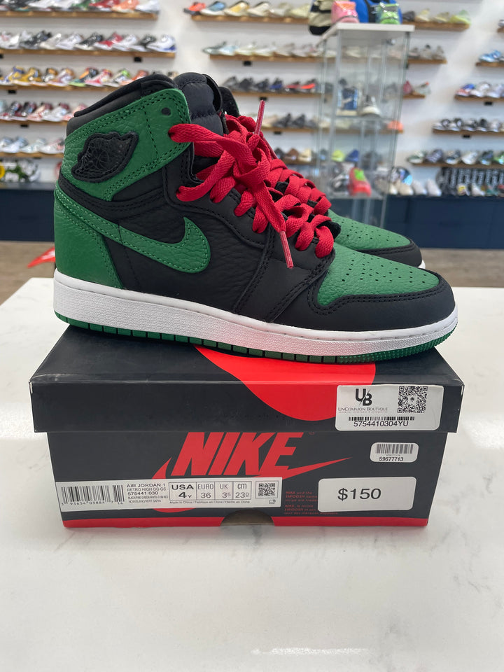 Jordan 1 Retro High Pine Green Black (GS)- Worn