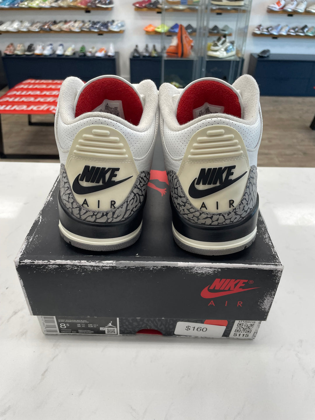 Jordan 3 Retro White Cement Reimagined- Worn
