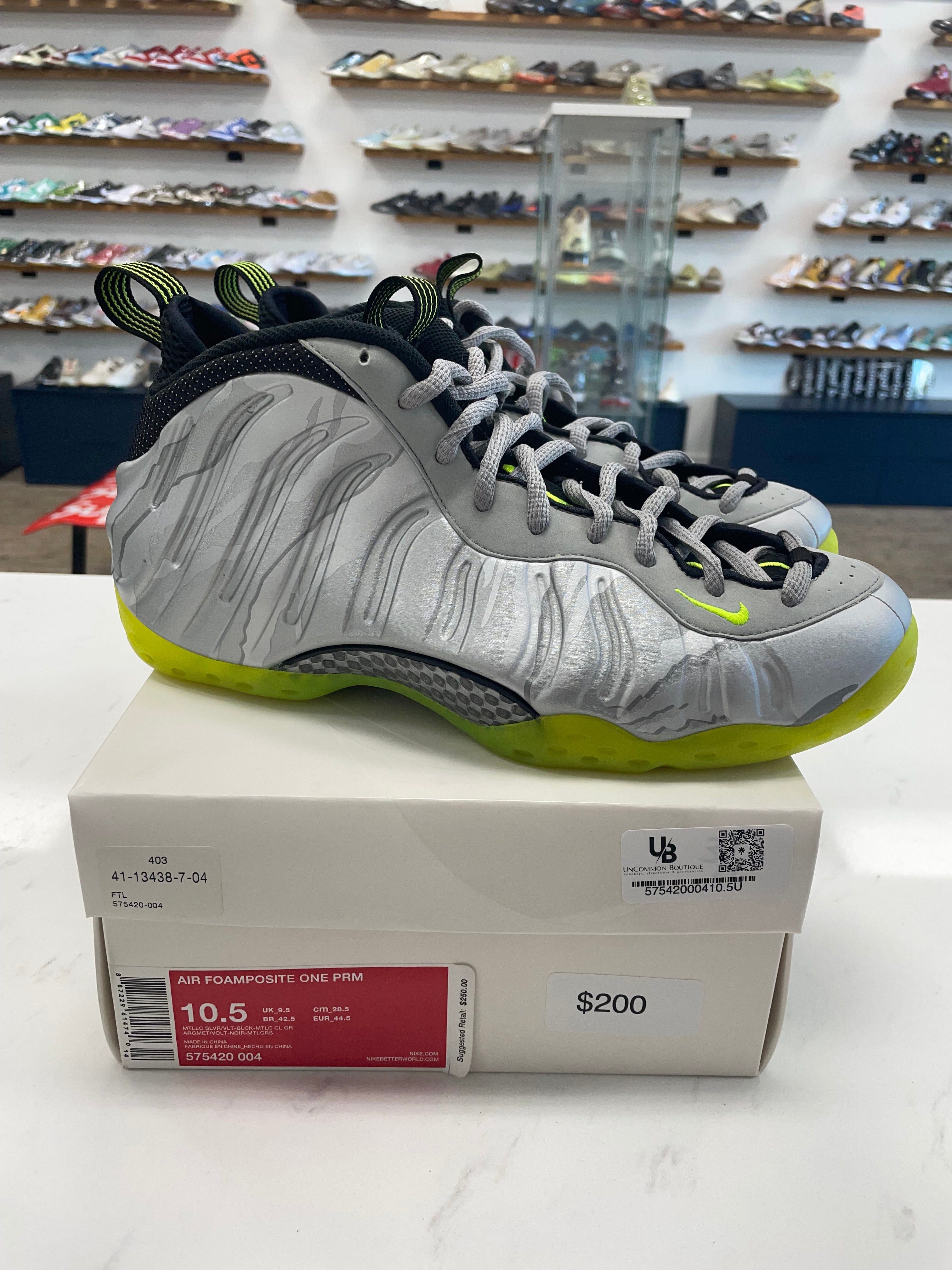 air foamposite one silver