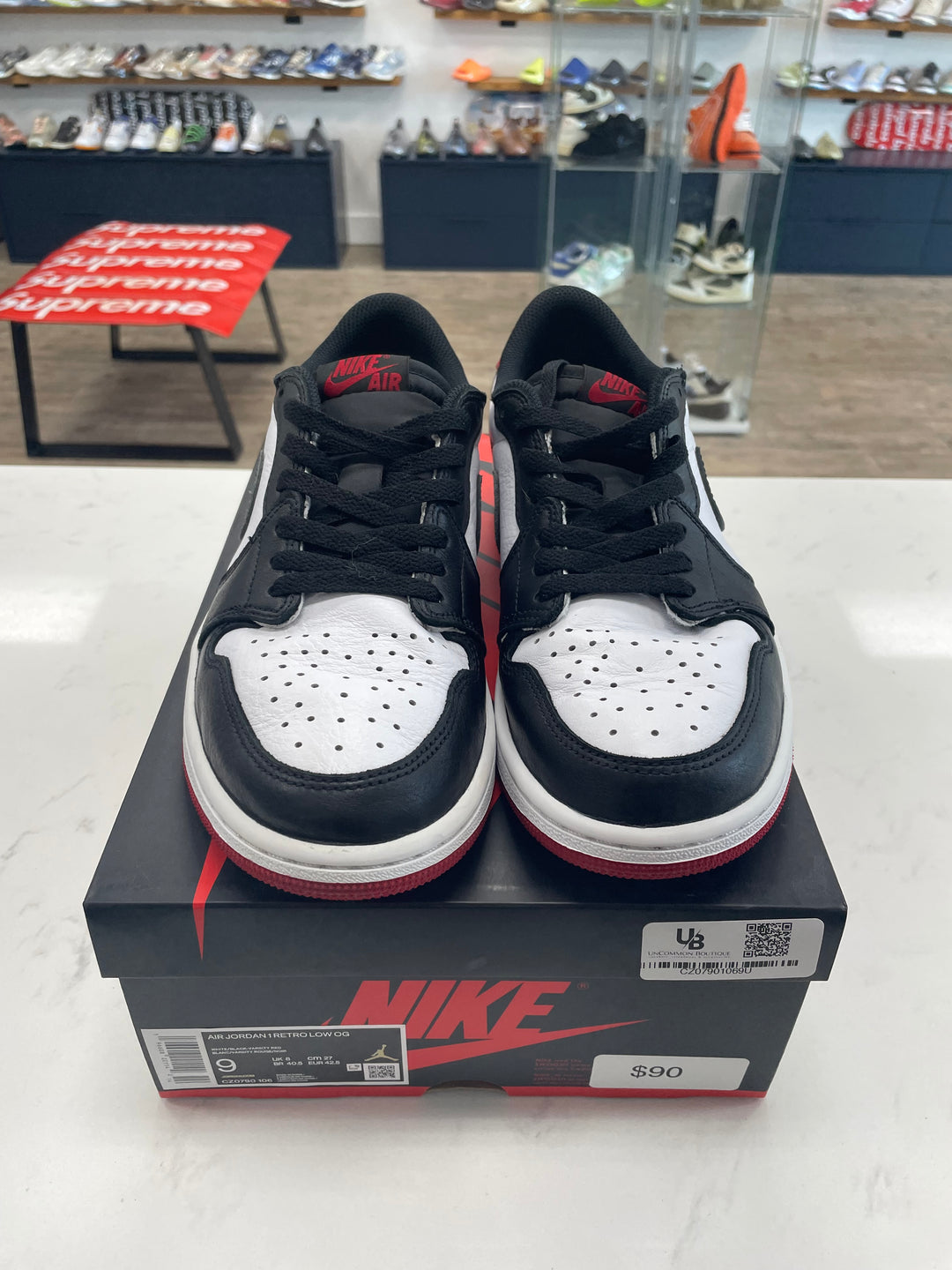 Jordan 1 Retro Low OG Black Toe (2023)- Worn