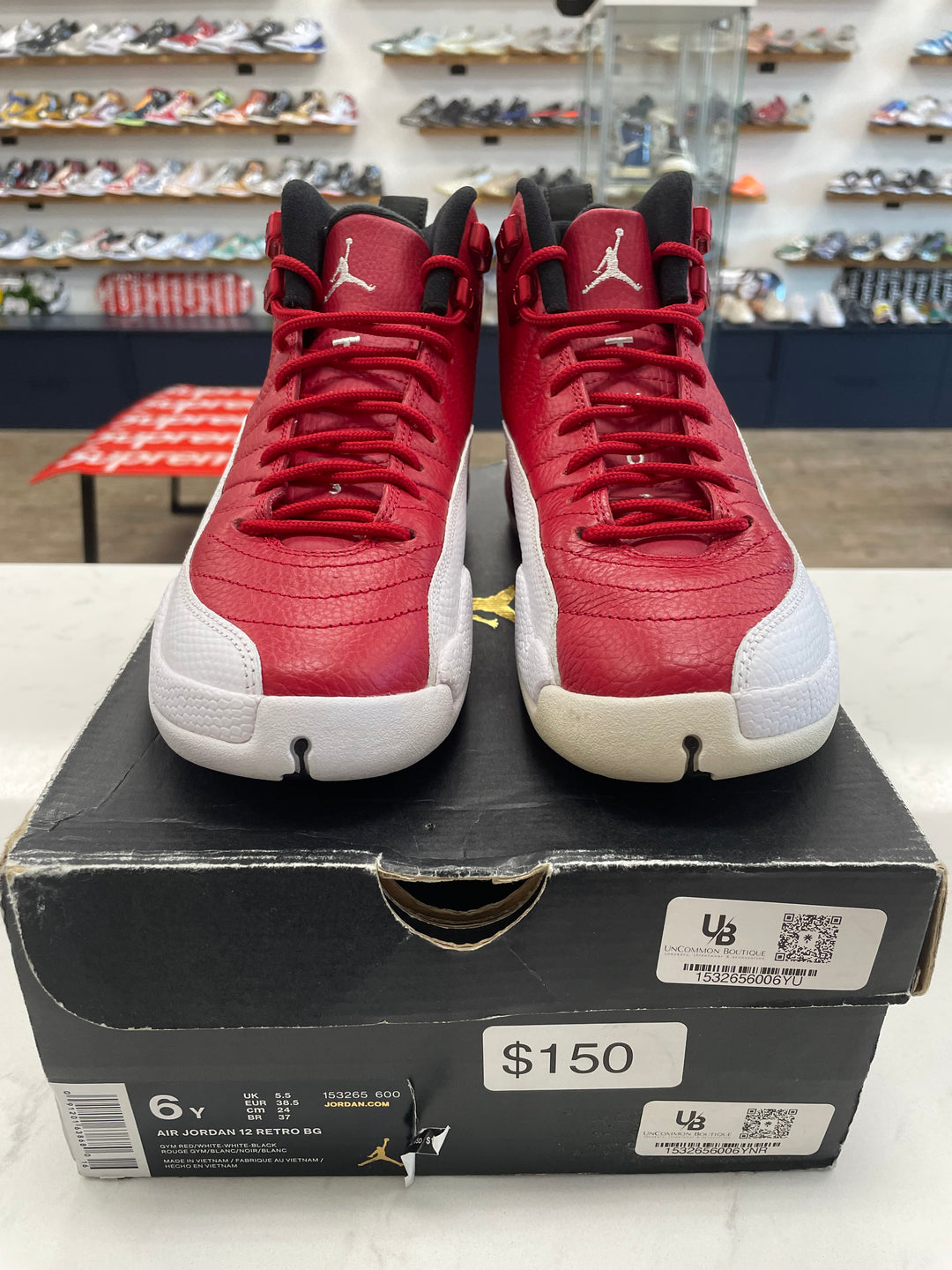 Jordan 12 Retro Gym Red (GS)- Worn