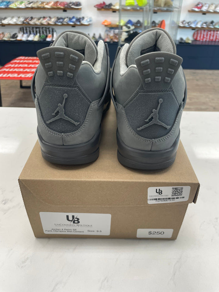 Jordan 4 Retro SE Paris Olympics Wet Cement- Worn