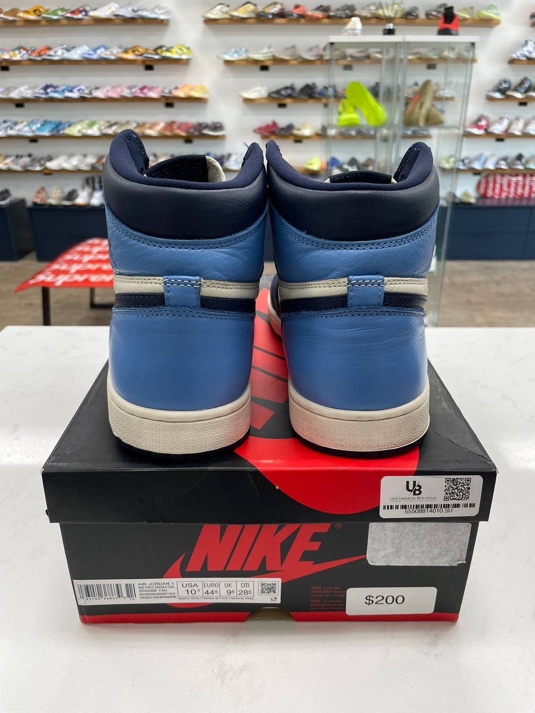 Jordan 1 Retro High Obsidian- Worn