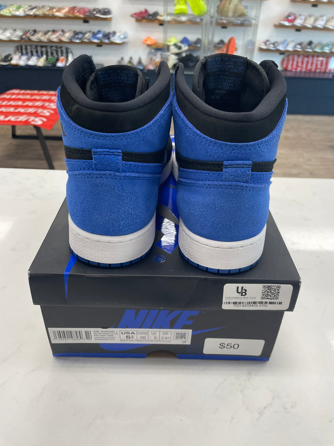 Jordan 1 Retro High OG Royal Reimagined (GS)- Worn