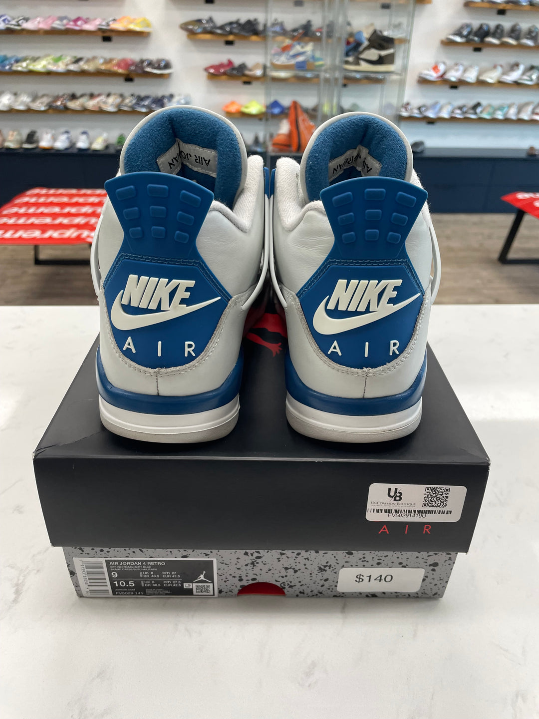 Jordan 4 Retro Military Blue (2024)- Worn