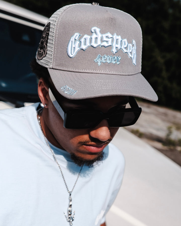 GODSPEED Forever Trucker Hat Cool Grey