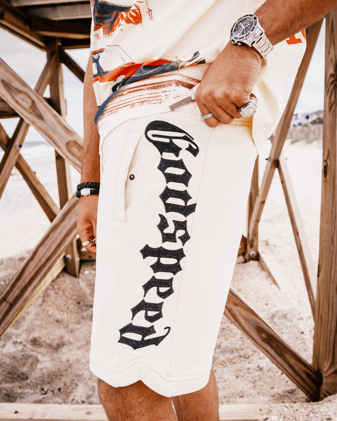 GODSPEED Courtside Shorts Bone