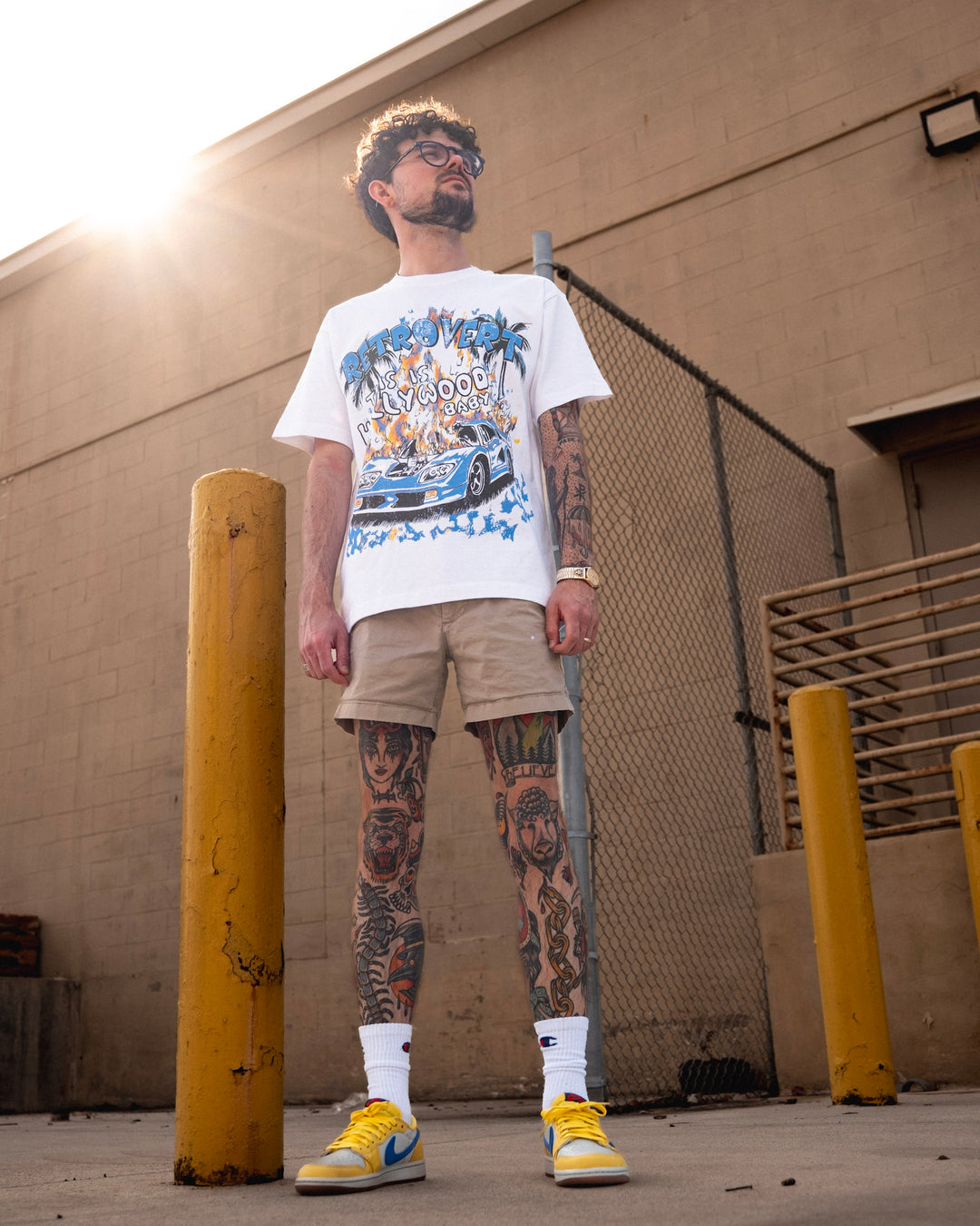 RETROVERT BLUE HOLLYWOOD T-SHIRT