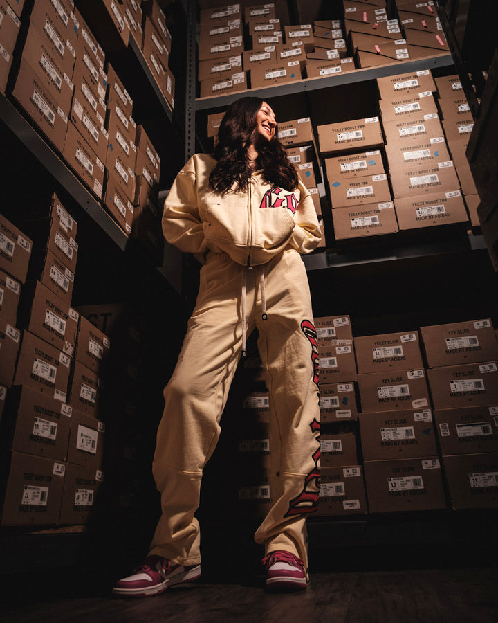 GODSPEED OG Logo Sweatsuit Bone/Pink