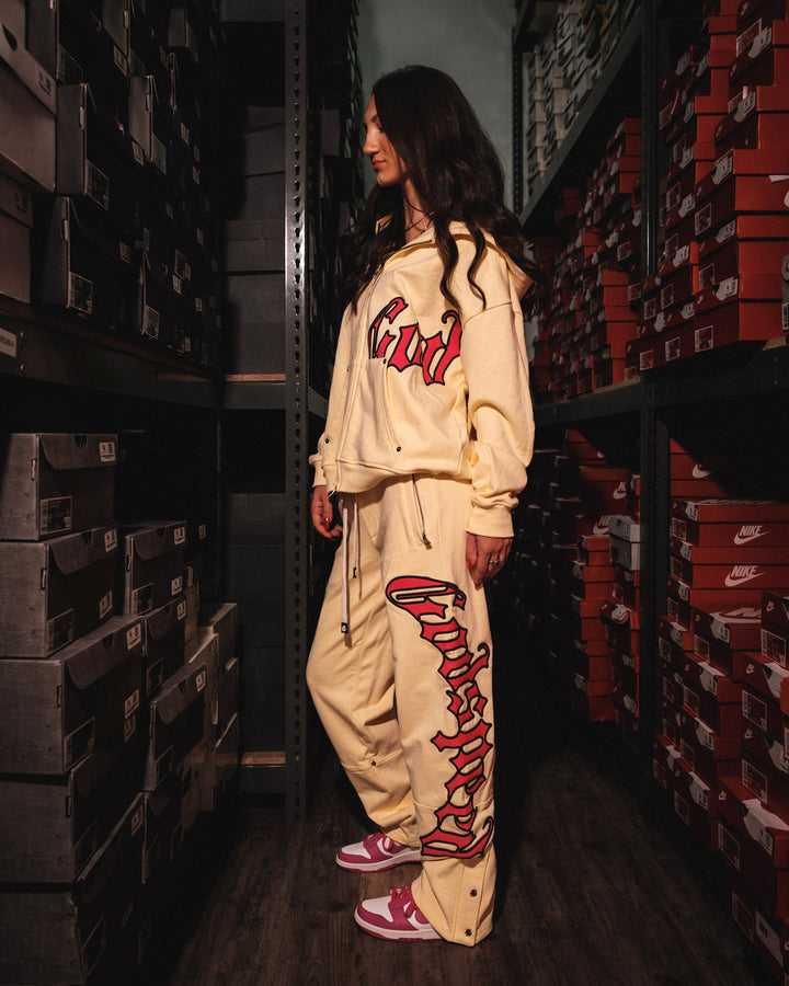 GODSPEED OG Logo Sweatsuit Bone/Pink
