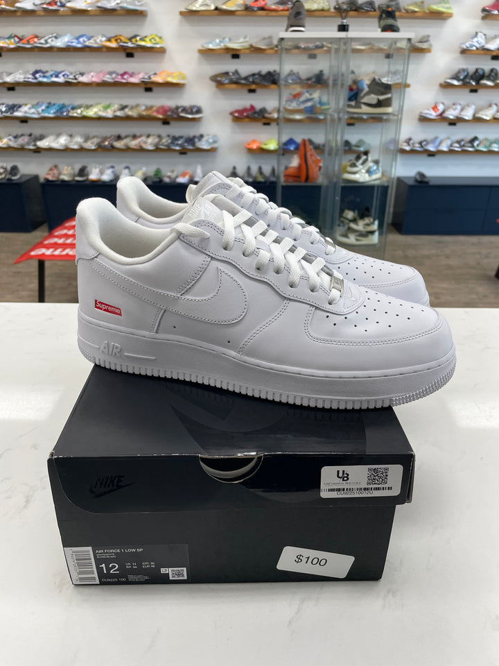 Nike Air Force 1 Low Supreme White- Worn