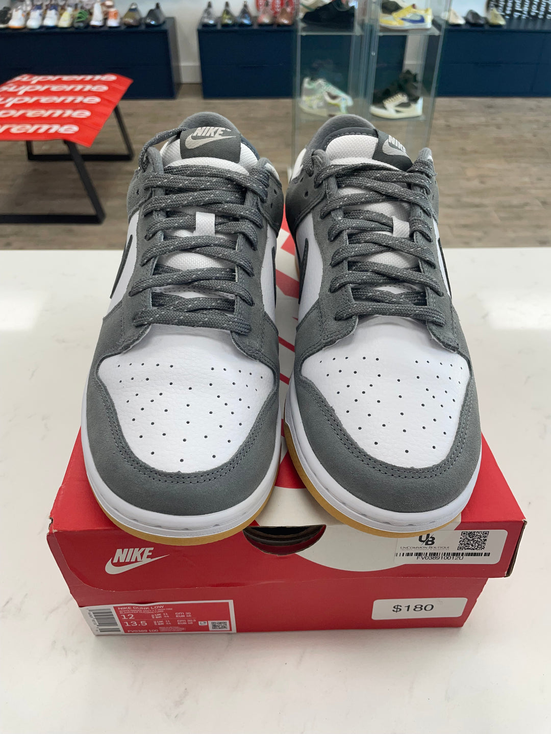 Nike Dunk Low Smoke Grey Gum 3M Swoosh- Worn
