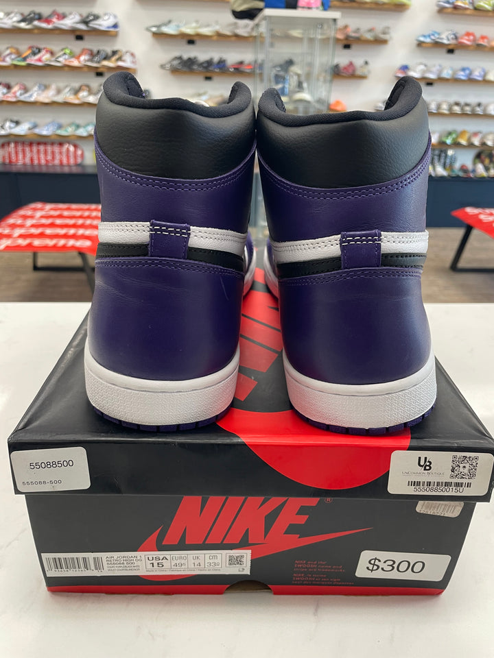 Jordan 1 Retro High Court Purple White- Worn