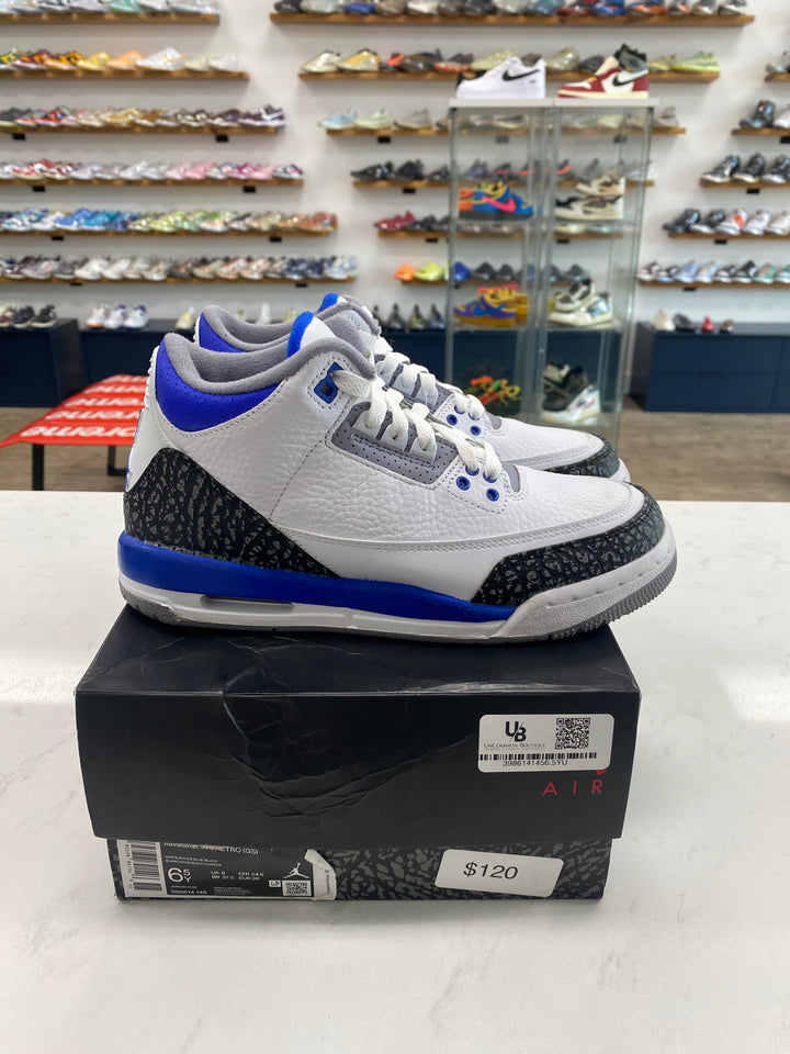 Jordan 3 Retro Racer Blue (GS)- Worn
