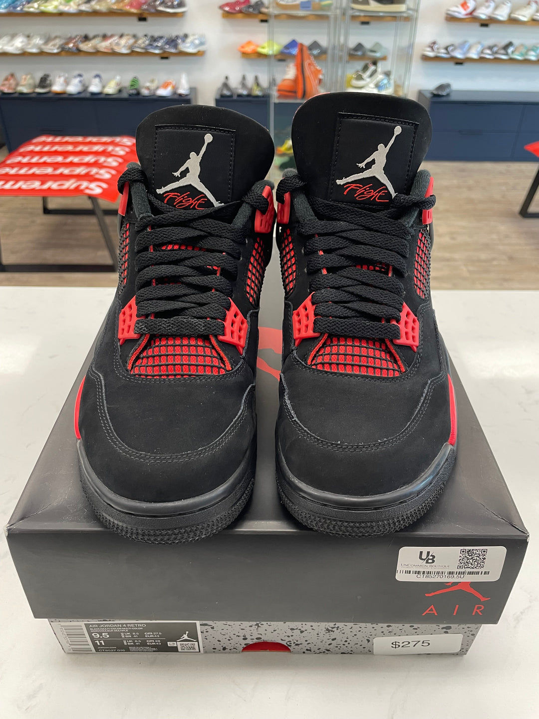 Jordan 4 Retro Red Thunder- Worn