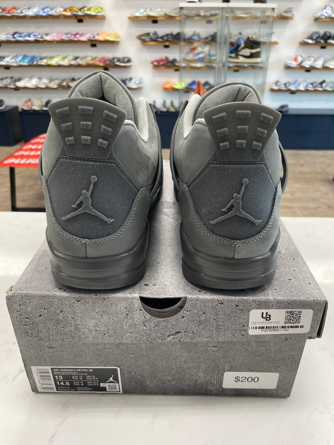 Jordan 4 Retro SE Paris Olympics Wet Cement- Worn