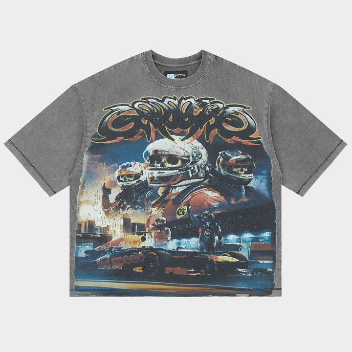 GODSPEED Front Runners Tee Grey Wash