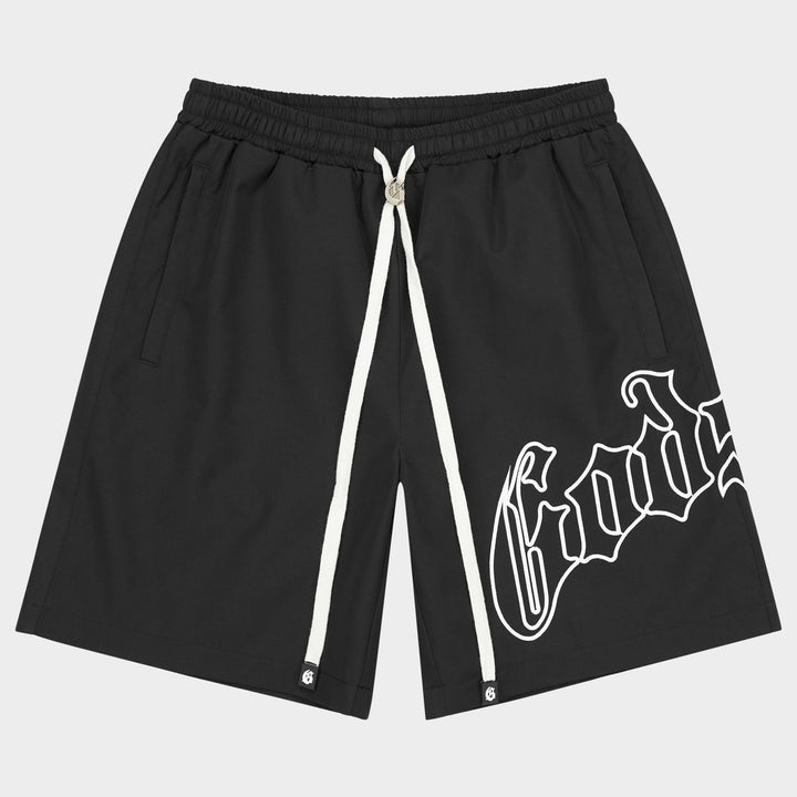 GODSPEED OG Logo Nylon Shorts Black/White