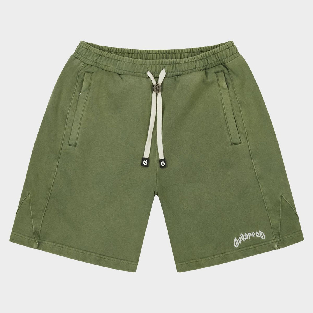 GODSPEED Vital Olive Washed Shorts
