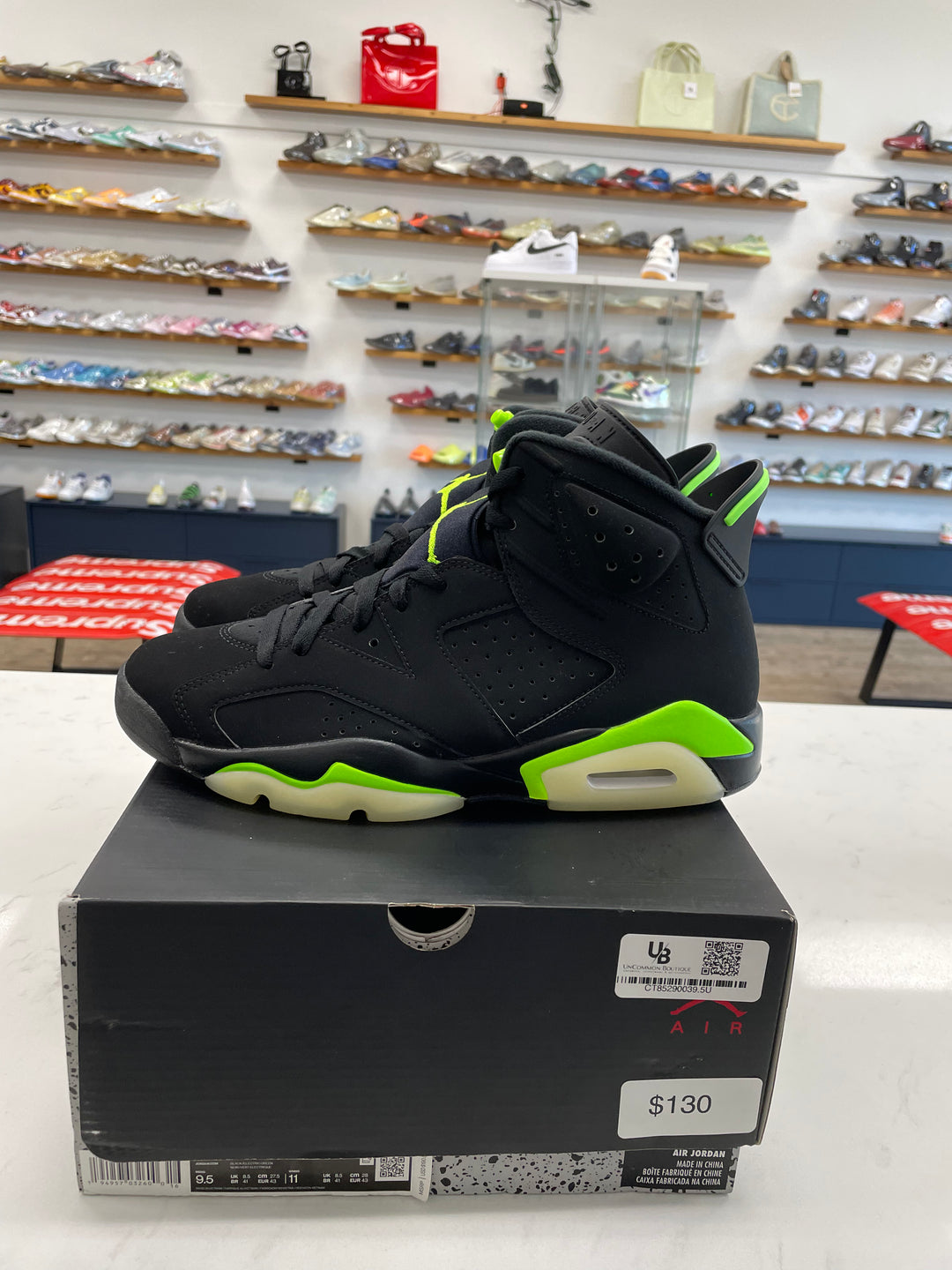 Jordan 6 Retro Electric Green- Worn