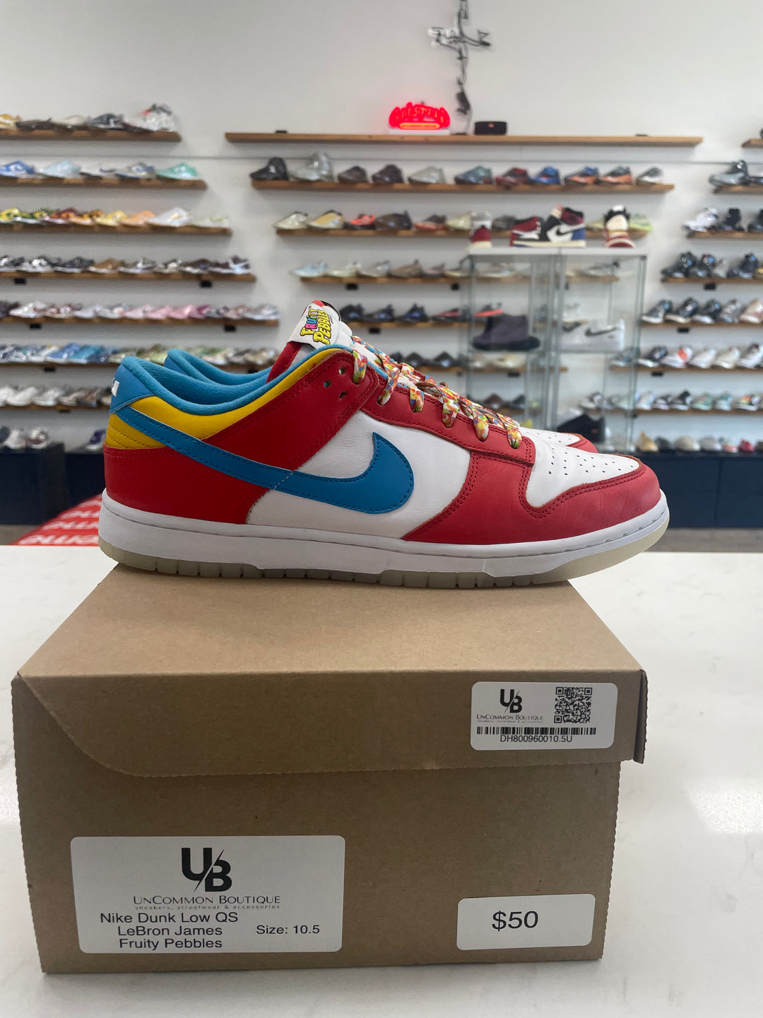 Nike Dunk Low QS LeBron James Fruity Pebbles - Worn  display picture 1