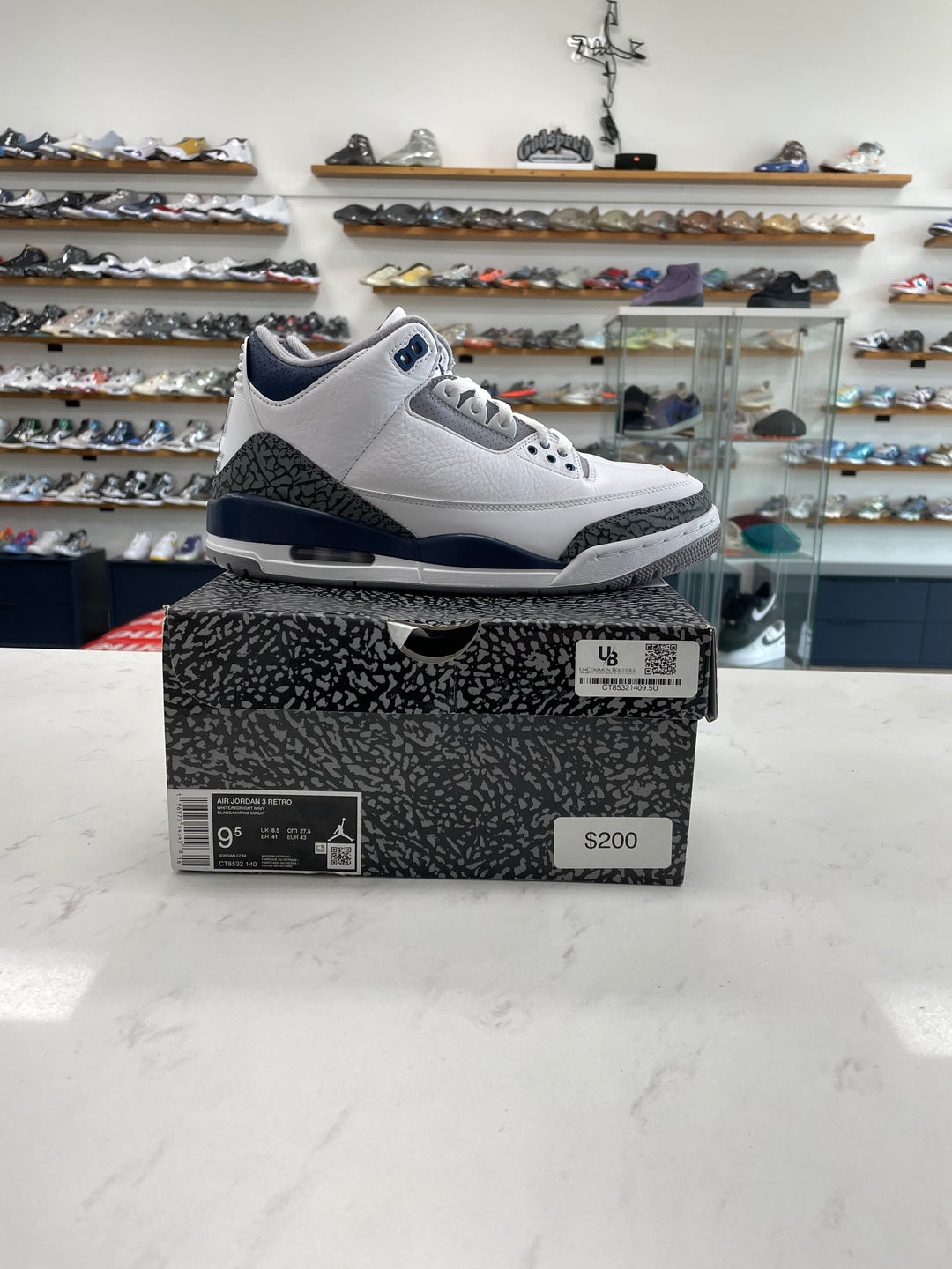 Jordan 3 Retro Midnight Navy - Worn